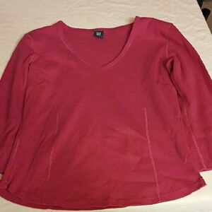 GAP Women's Long Sleeve Pink Top